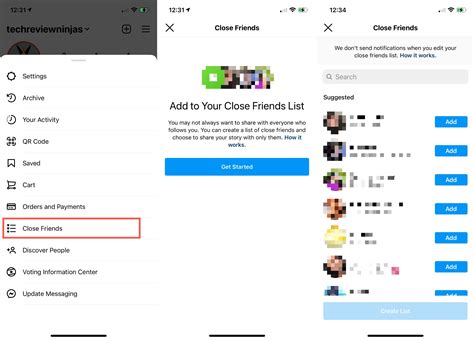 Use the search bar to find users who aren't on the main list. . How to change story highlights from close friends to everyone